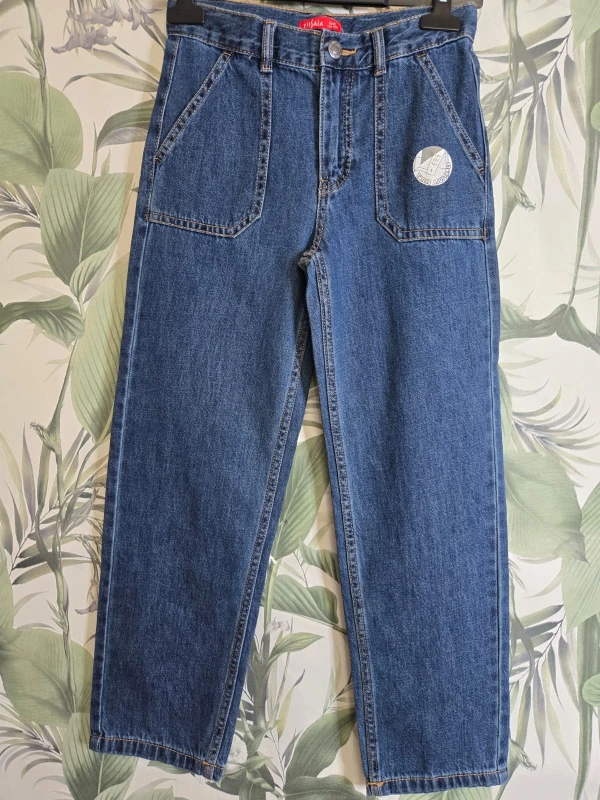 Jeans droit filles 10 ans taille réglable